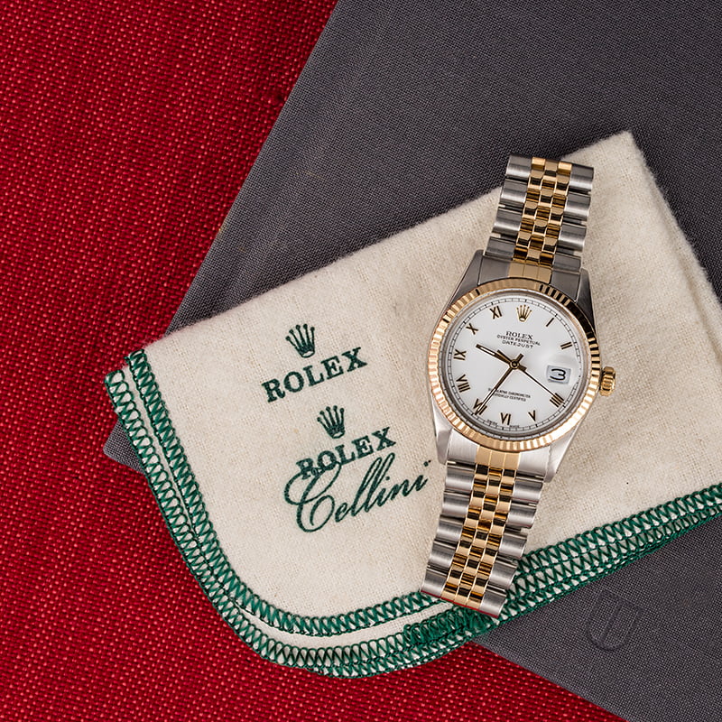 PreOwned Rolex Datejust Ref 16013 White Roman