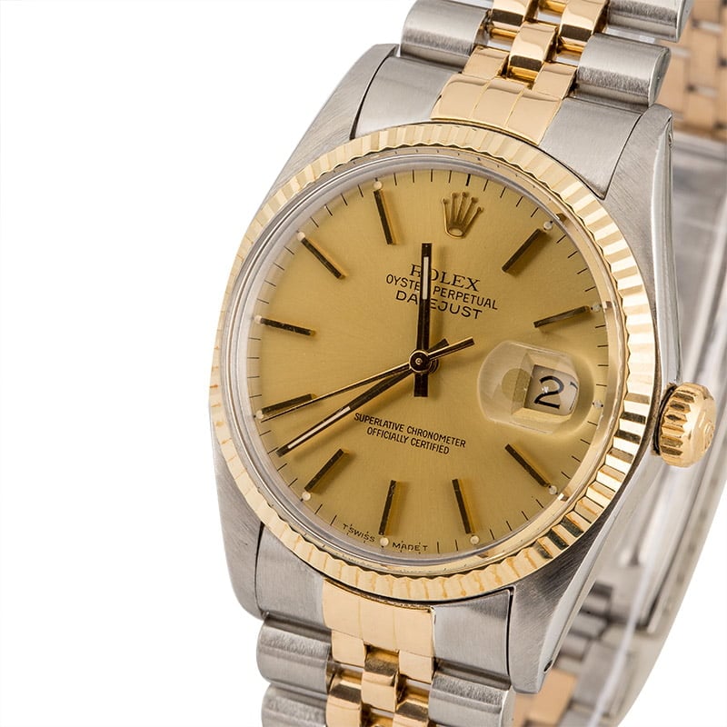 Used Rolex Datejust 16013 Champagne Dial