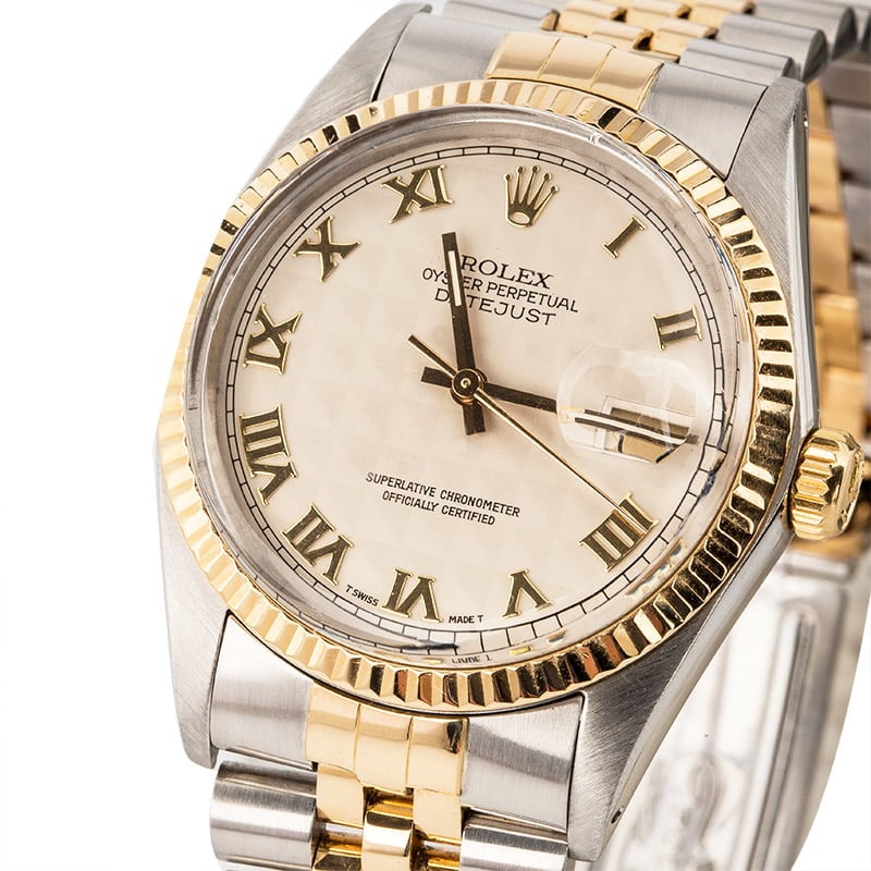 Rolex Datejust 16013 Ivory Pyramid Dial