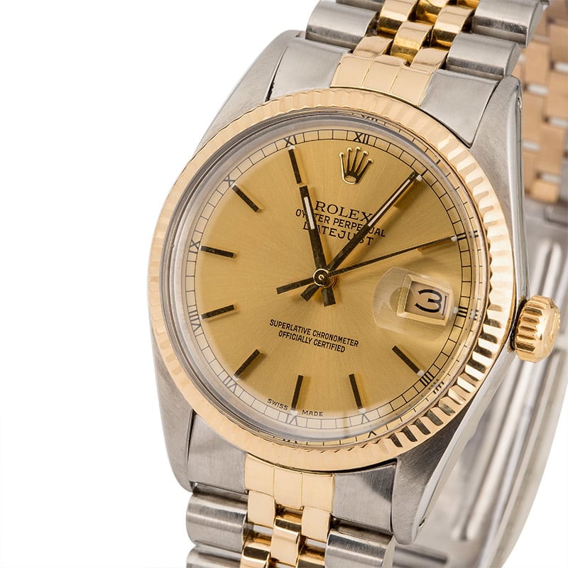 Pre-Owned Rolex Datejust 16013 Two Tone Jubilee Band