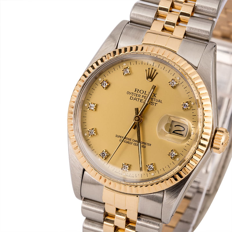 Pre Owned Rolex Datejust 16013 Diamond Dial