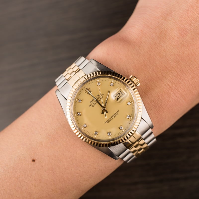 Pre Owned Rolex Datejust 16013 Diamond Dial