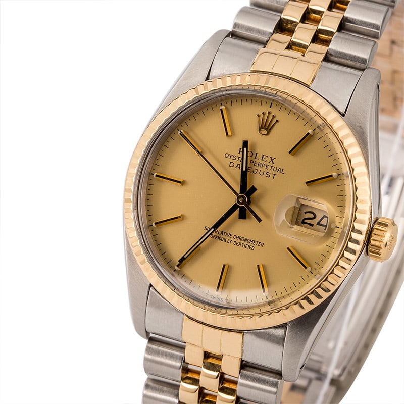 Pre Owned Rolex Two-Tone Datejust 16013 Jubilee Band