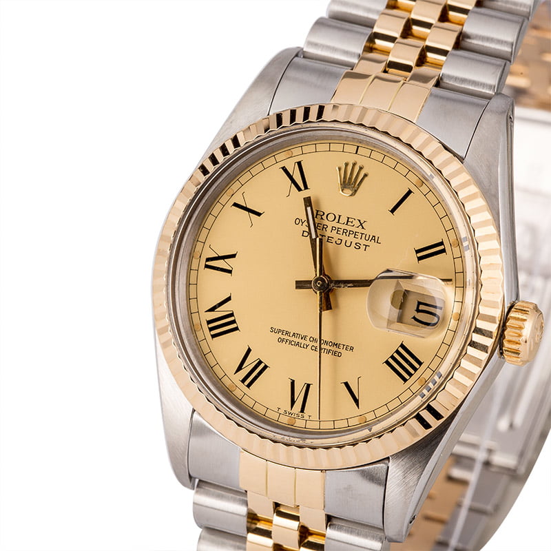 Pre-Owned Rolex Datejust 16013 Champagne Roman Dial T