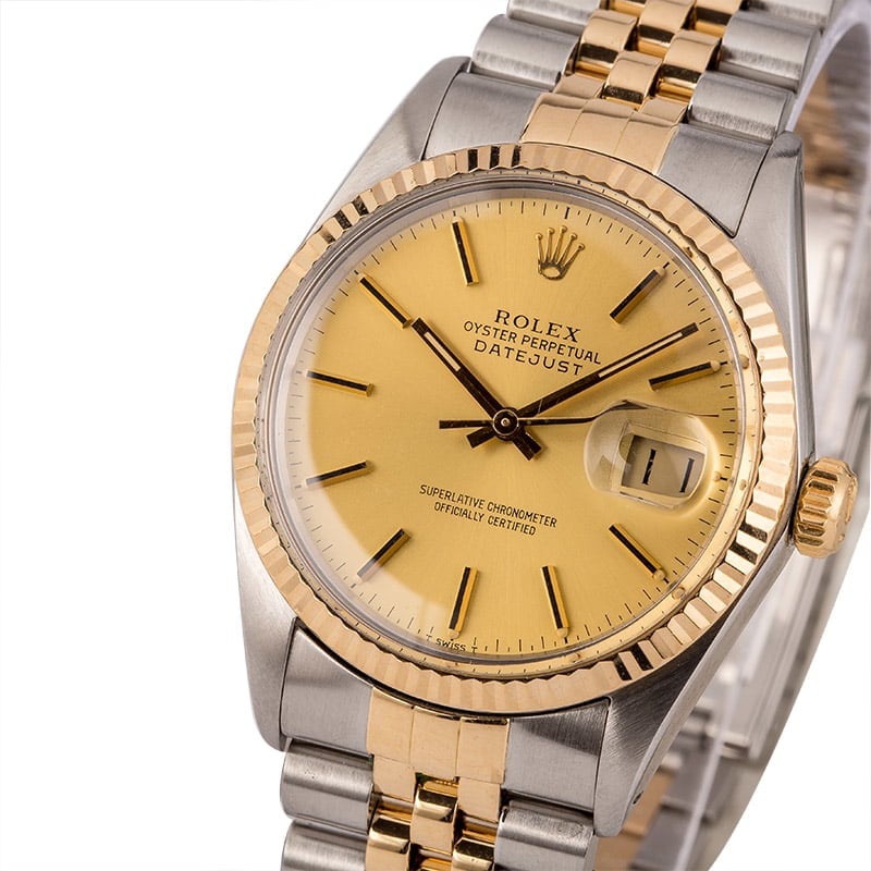 Pre-Owned Rolex 36MM Datejust 16013 Champagne Dial