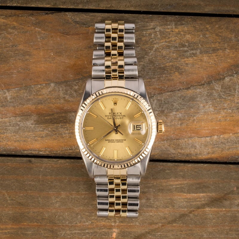 Men's Rolex Datejust 16013 Champagne Dial