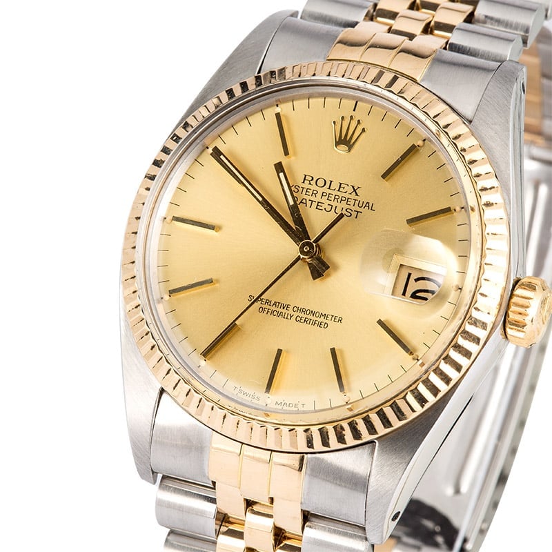 Rolex Datejust Champagne Dial 16013 Jubilee