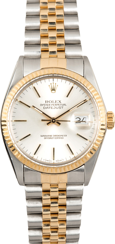 rolex datejust half gold