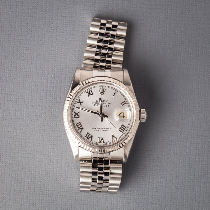 Rolex Datejust 16014 Silver Roman Dial