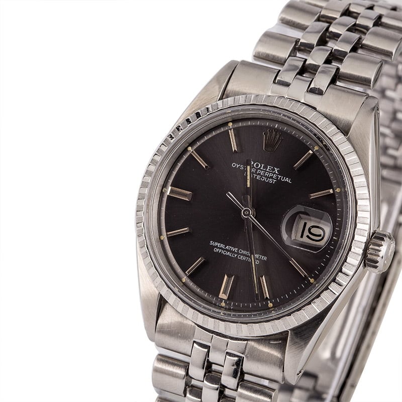 Pre Owned Rolex Datejust 1603 Slate 'Pie Pan' Dial