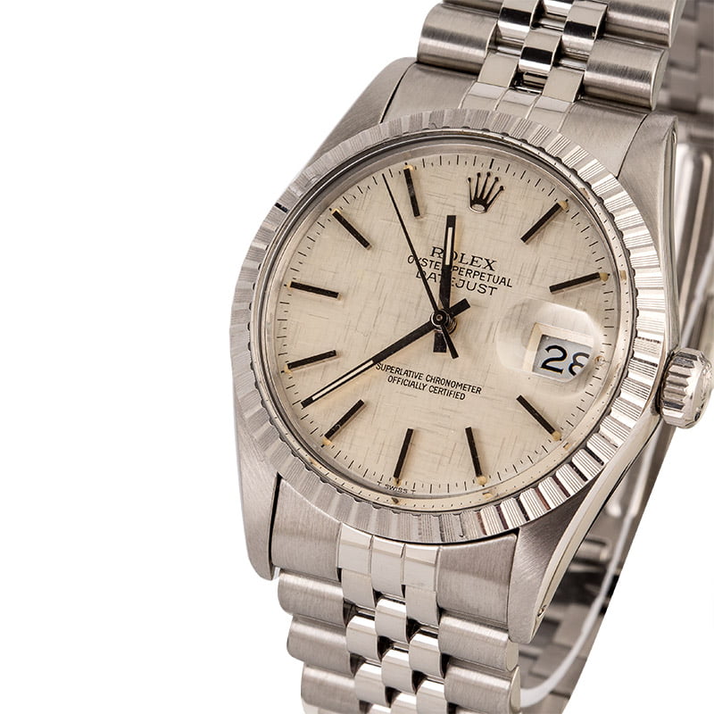 Rolex Datejust 16030 Silver Linen Dial