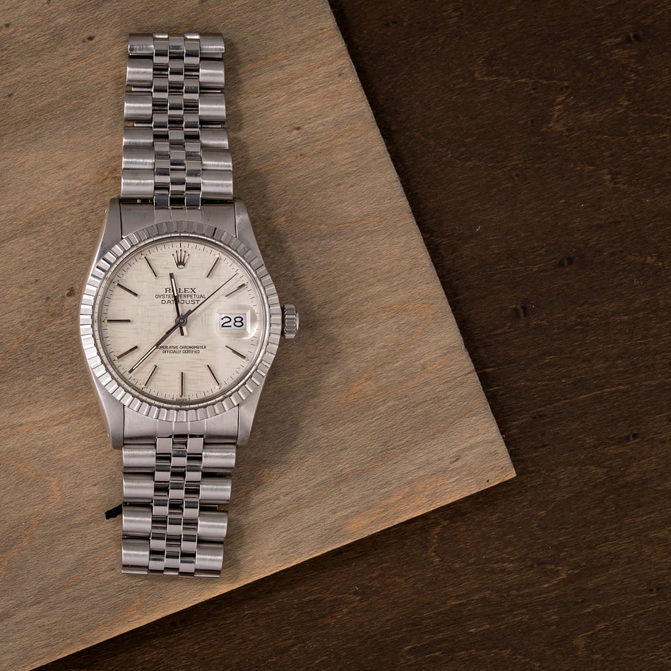 Rolex Datejust 16030 Silver Linen Dial