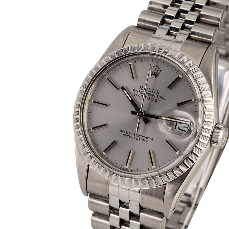 PreOwned Men's Rolex Datejust 16030 Silver Dial