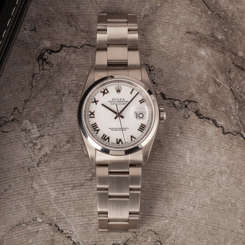 Rolex Datejust 16200 White Roman Dial