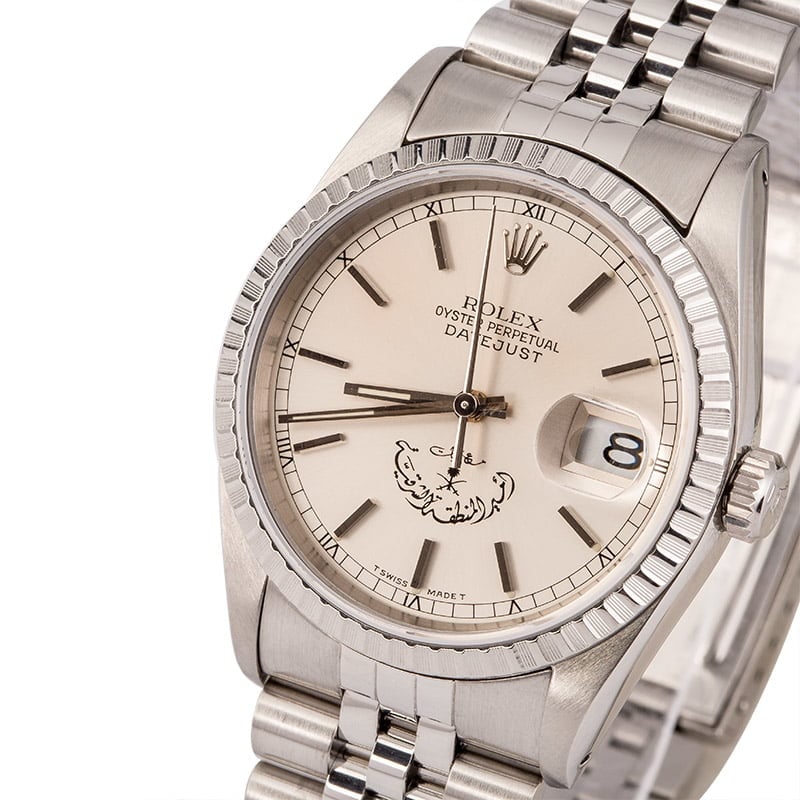 Rolex Datejust 16220 Silver Saudi Private Label Dial