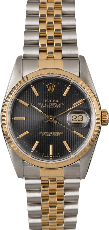 rolex black tapestry dial