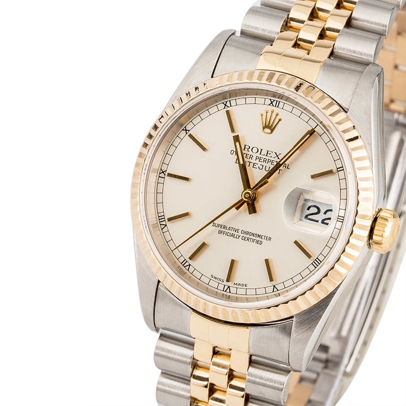 Rolex Datejust 16233 Silver Luminous Dial