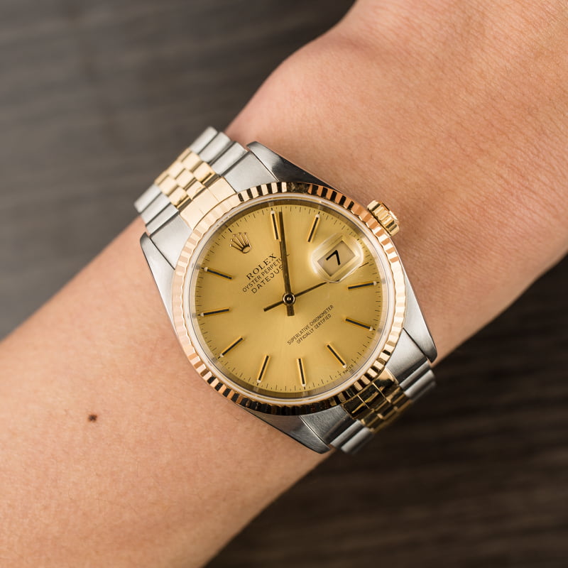 Pre Owned Champagne Rolex Datejust 16233