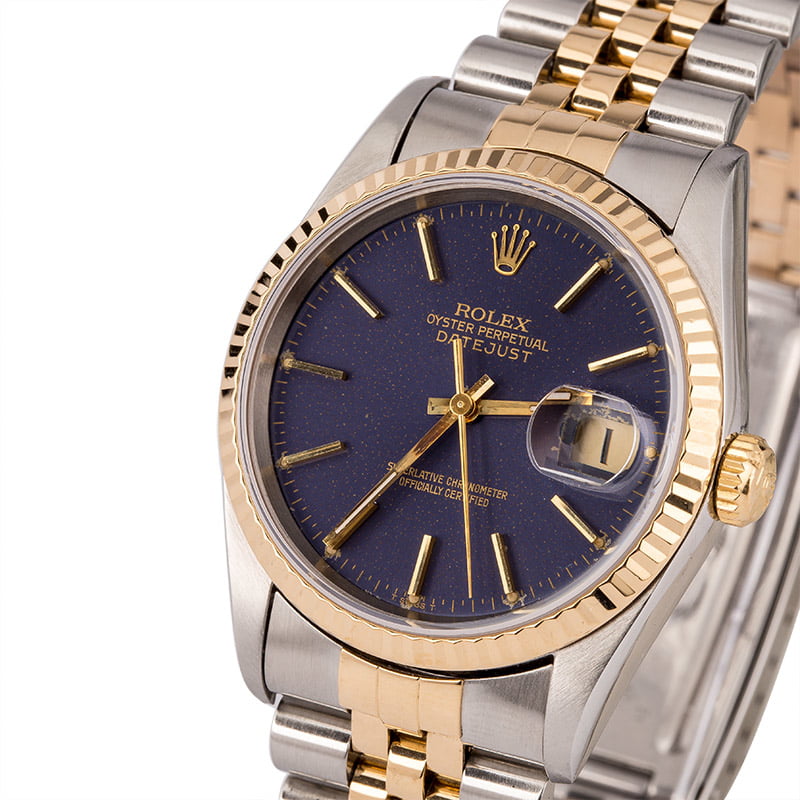 Pre-Owned Rolex Datejust Two Tone 16233 Blue Dial