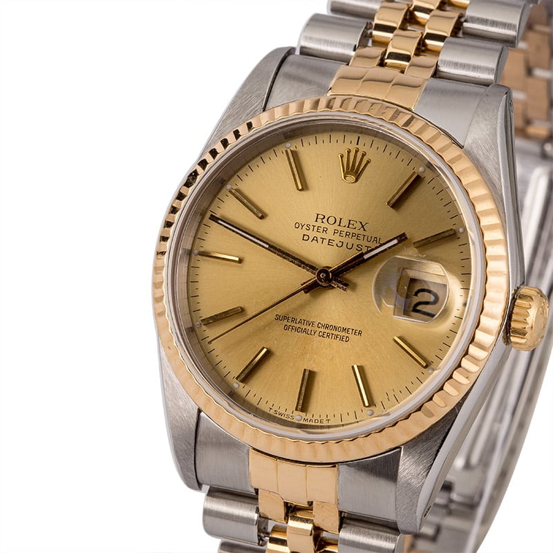 Pre-Owned Rolex Datejust 16233 Two-Tone Watch T