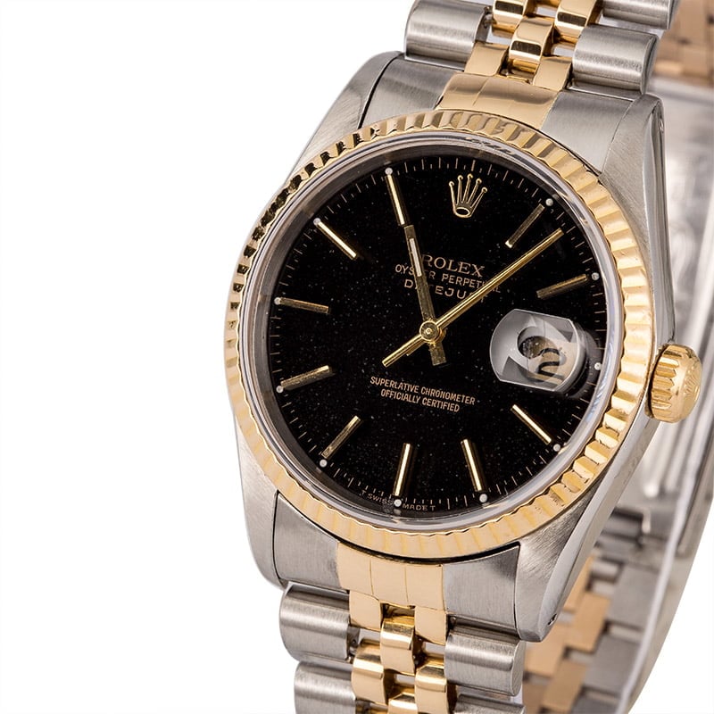 Pre-Owned Rolex Datejust 16233 Black Index Dial T