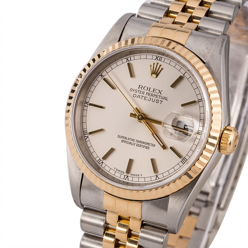 Pre Owned Rolex Datejust 16233 Two Tone Mens Watch