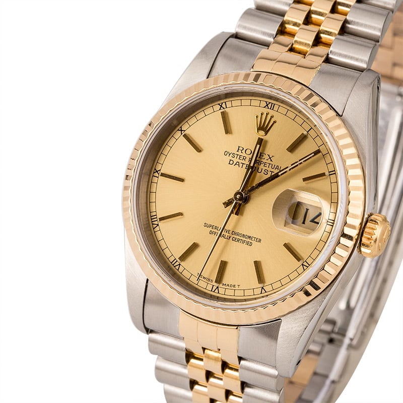 Pre Owned Rolex Datejust 16233 Champagne 36MM