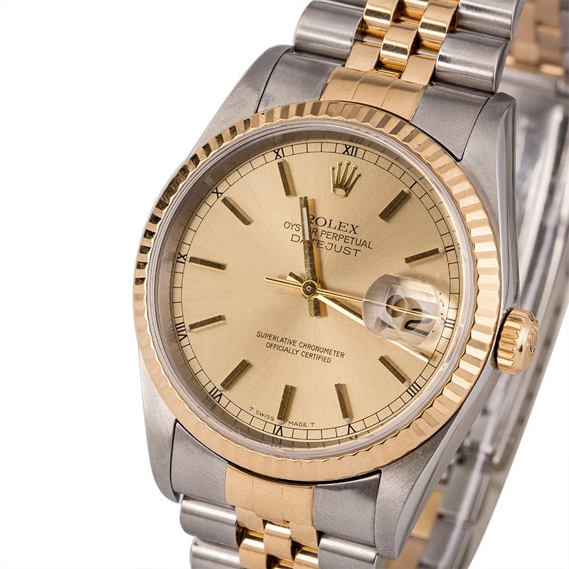 Pre-Owned Rolex Champagne Datejust 16233