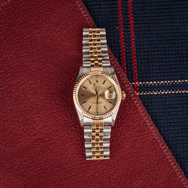 Pre-Owned Rolex Champagne Datejust 16233