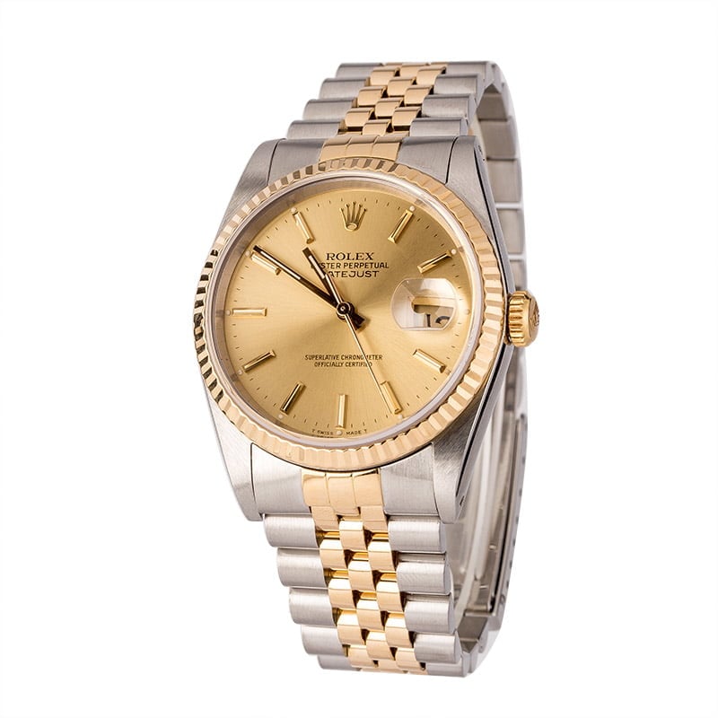 Pre-Owned Rolex 16233 Datejust Champagne Dial