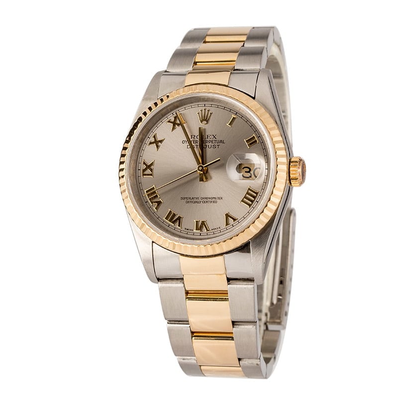 Pre-Owned Rolex Datejust 16233 Slate Roman Dial