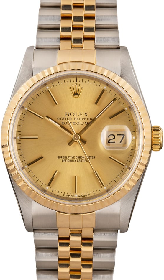 Pre-Owned Rolex Datejust 16233 Champagne Dial