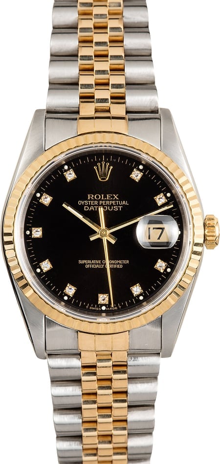 Rolex Datejust 16233 Black Diamond Dial