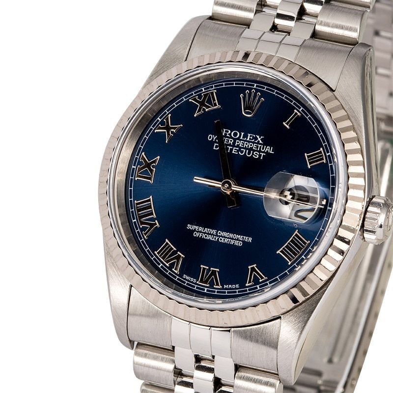 Rolex Datejust 16234 Blue Roman Dial