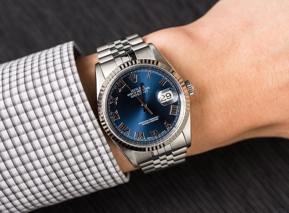 Rolex Datejust 16234 Blue Roman Dial