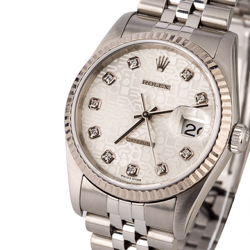 Rolex Datejust 16234 Silver Diamond Jubilee Dial