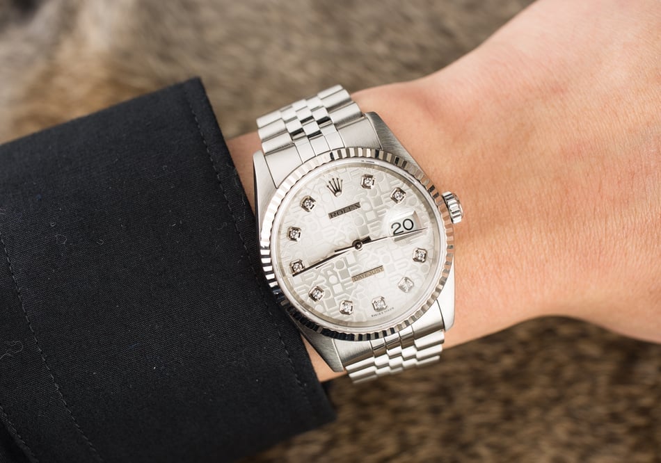 Rolex Datejust 16234 Silver Diamond Jubilee Dial