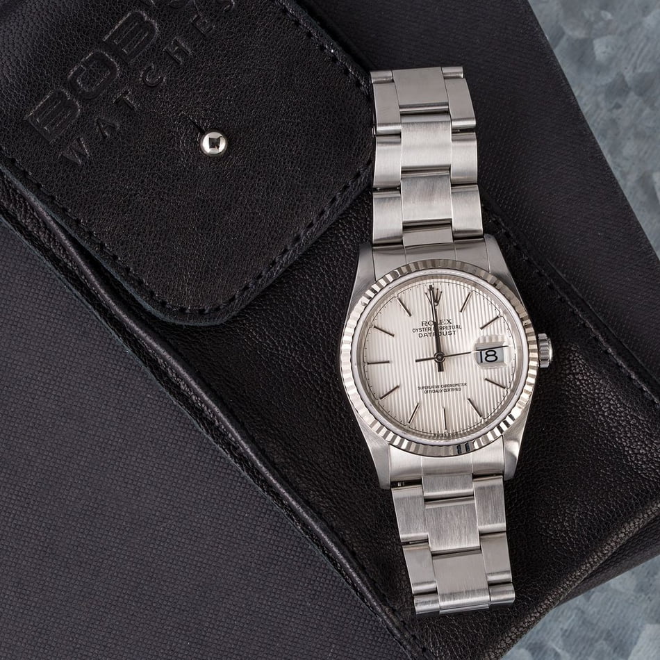 Rolex Datejust 16234 with Silver Tapestry Dial