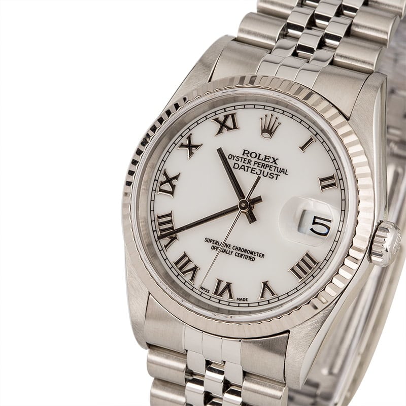 Pre Owned White Rolex Datejust 16234