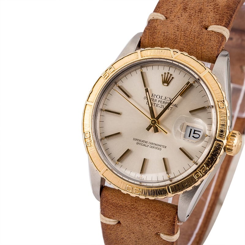 Used Rolex Thunderbird DateJust 16253 Leather Band