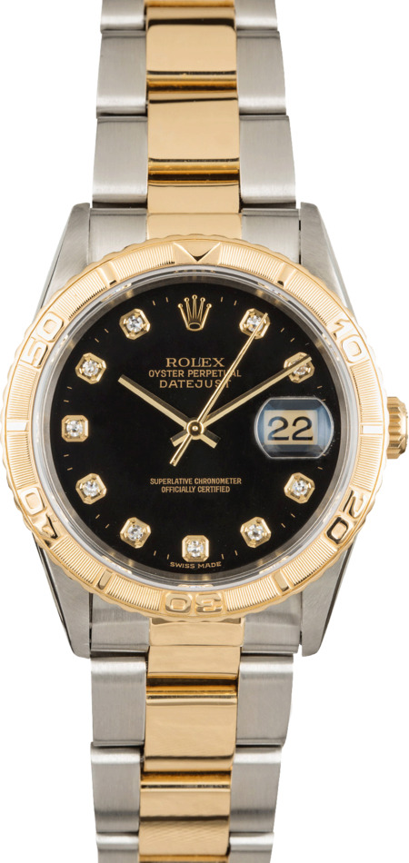 Rolex Datejust Turn-O-Graph 16263 Wristwatch - Silver Dial