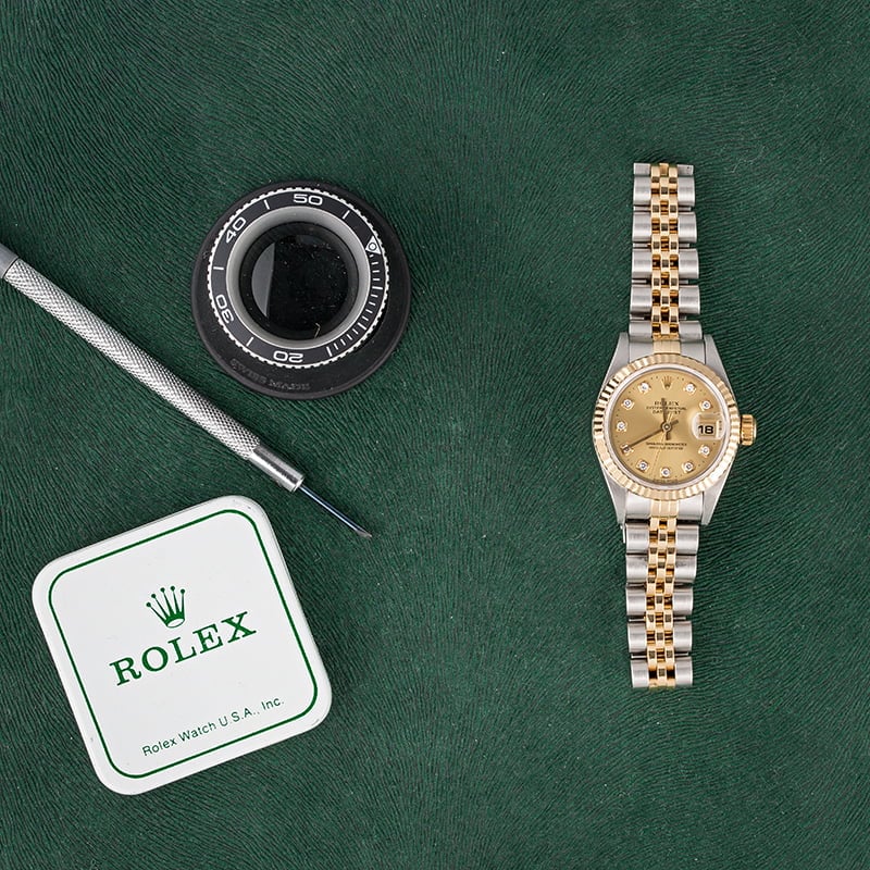 Rolex Datejust 79173 Two Tone Jubilee with Diamonds