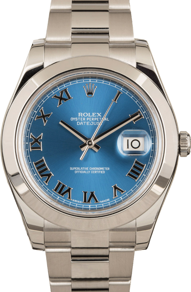 Rolex 116300 shop blue roman