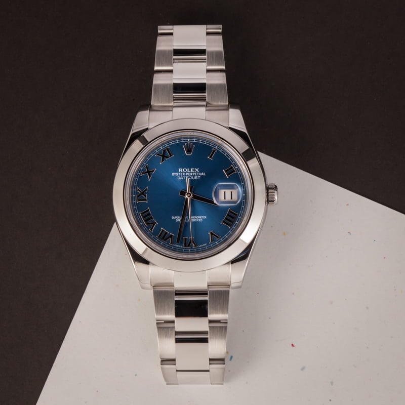 Rolex Datejust 41mm 116300 Blue Roman