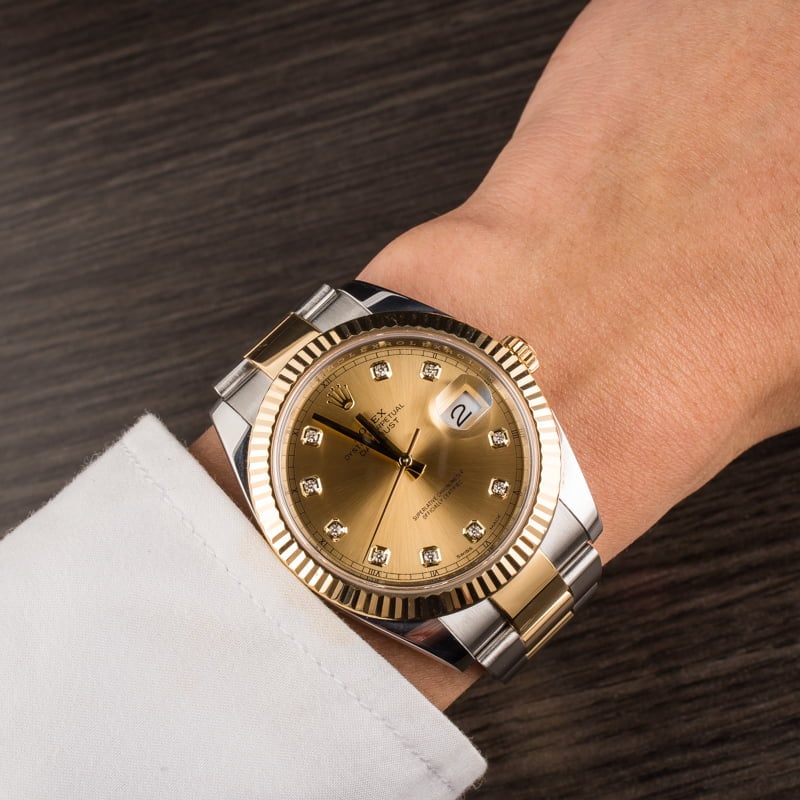 Pre-Owned Rolex Datejust 126333 Champagne Diamond Dial