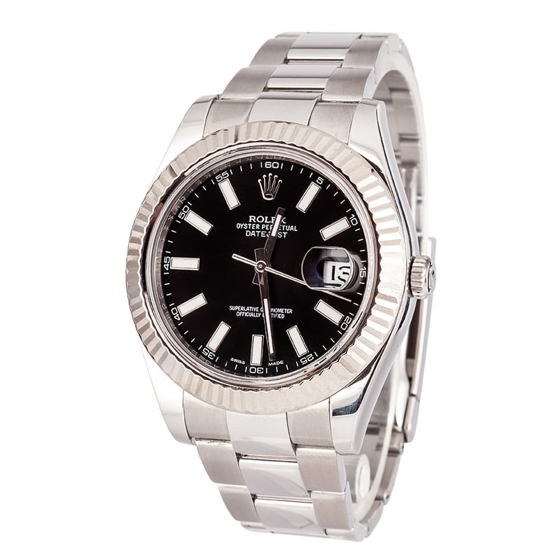 Rolex Datejust II Ref 116334 Black Dial Steel Watch