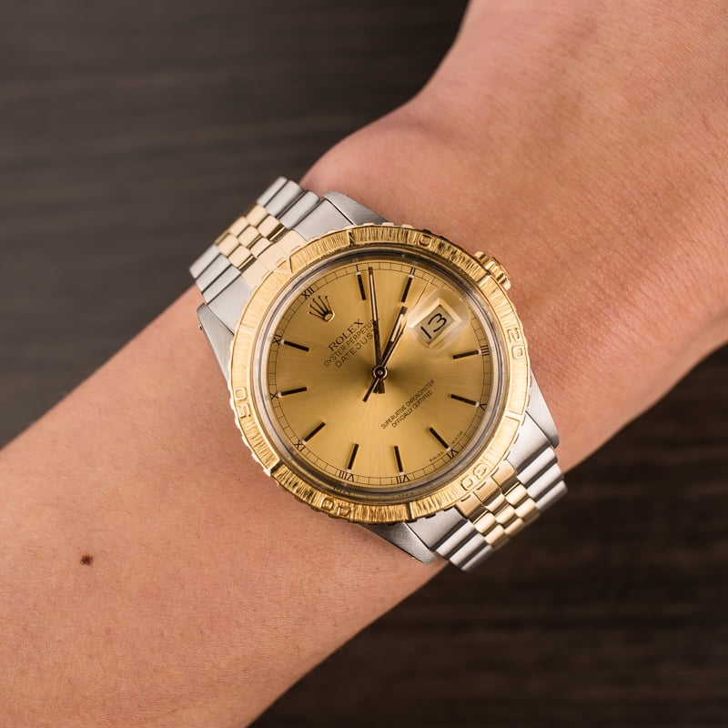 Pre Owned Rolex Thunderbird DateJust 16253 Stainless Steel and Gold