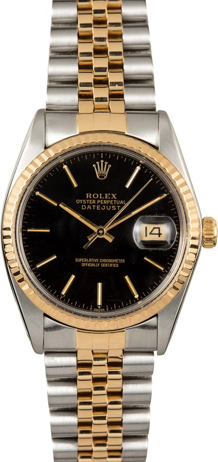 rolex with black dial