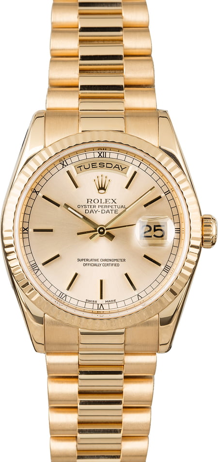 PreOwned Rolex President 118238 Champagne Dial