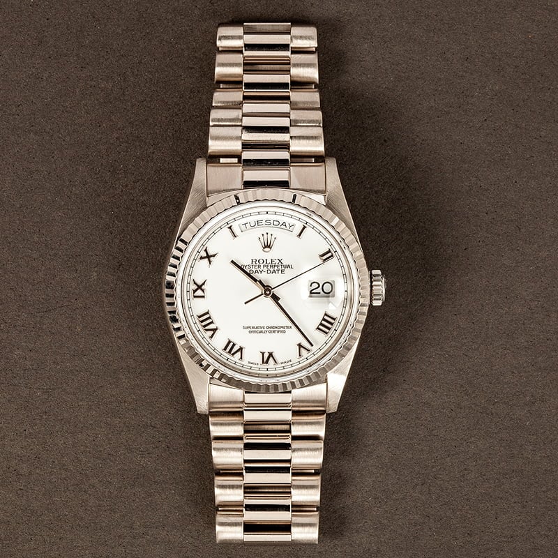 Rolex Day-Date 18239 White Gold President